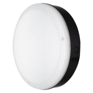 15W LED plafonas SURFACE BULKHEAD 300, juodas, 4000K, su sensorium