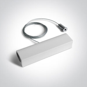 Magnetinių bėgelių P&P laikiklis - tiesus sujungimas, baltas, 42004PF/W