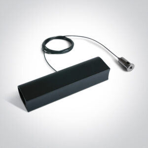 Magnetinių bėgelių P&P laikiklis - tiesus sujungimas, juodas, 42004PF/B