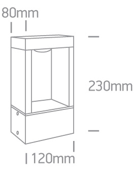 10W LED pastatomas lauko šviestuvas, juodas, 3000/3500/4000K, 23cm, 67470/B/V