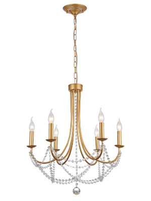 Pakabinamas šviestuvas APHRODITE, E14, matinės aukso sp.