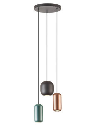 Pakabinamas šviestuvas BOOM, GU10, juodos/žalios/rudos sp.