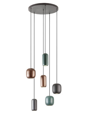 Pakabinamas šviestuvas BOOM, GU10, juodos/žalios/rudos sp.