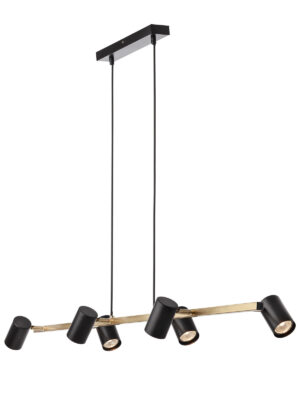 Pakabinamas šviestuvas CRIUS, GU10, matinės juodos/žalvario sp.