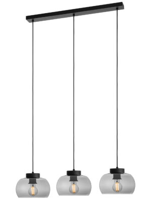 Pakabinamas šviestuvas CROMA, E27, juodos/dūmų sp.