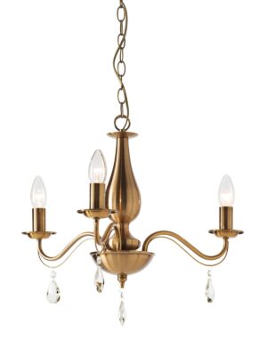 Pakabinamas šviestuvas FABIOLA, E14, sendinto žalvario sp.