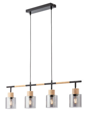 Pakabinamas šviestuvas HANSEN, E27, juodas