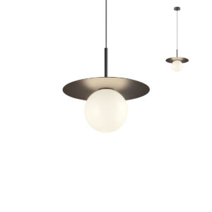 Pakabinamas šviestuvas PLATO, E14, juodos/baltos sp., 01-2730