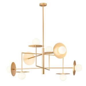 Pakabinamas šviestuvas PLATO, G9, matinės aukso/baltos sp., 01-2735