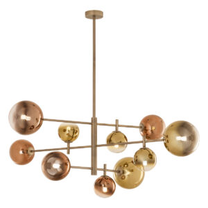 Pakabinamas šviestuvas ROY, G9, žalvario/aukso/kavos sp., 01-2781