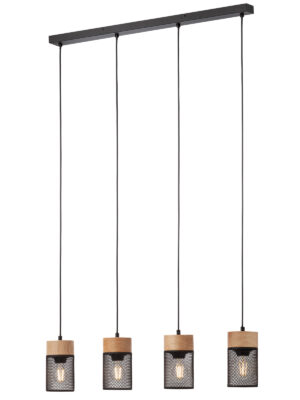 Pakabinamas šviestuvas STEM, E27, matinės juodos sp.