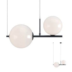 Pakabinamas šviestuvas TALIS, E27, matinės juodos/baltos sp., 01-2646