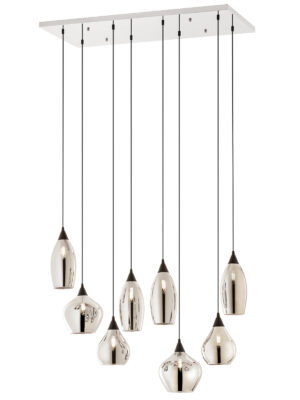 Pakabinamas šviestuvas TANNER, E14, chromo/dūmų sp.