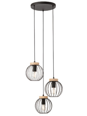 Pakabinamas šviestuvas TRELLIS, E27, juodas