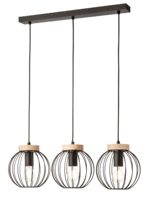 Pakabinamas šviestuvas TRELLIS, E27, juodas