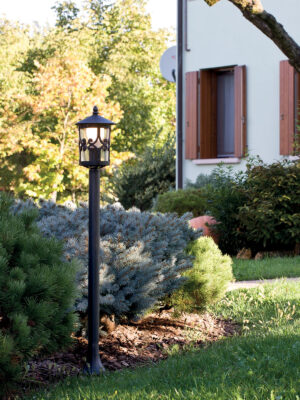 Pastatomas lauko šviestuvas TIROL, E27, rūdžių sp., IP23