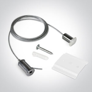 Paviršinio magnetinių sistemų bėgelio MAXI pakabinimo rinkinys, baltas, 42026/W