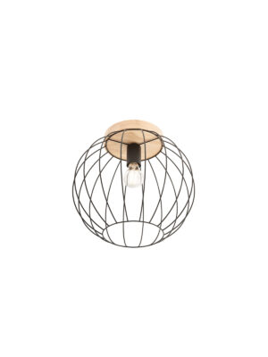 Paviršinis lubinis šviestuvas TRELLIS, E27, juodas