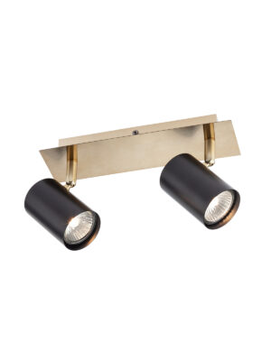 Paviršinis šviestuvas CRIUS, GU10, matinės juodos/žalvario sp.