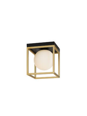 Paviršinis šviestuvas ZODIAC, E14, matinės juodos/žalvario sp.