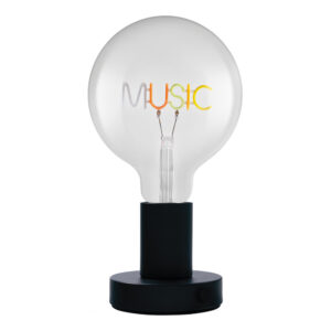 Stalo šviestuvas VINTAGE 1906 LETTER, E27, juodas, su 1,2W 100000K LED lempute