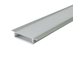LED įleidžiamas profilis su dangteliu, sidabro sp., 2000x55x10mm