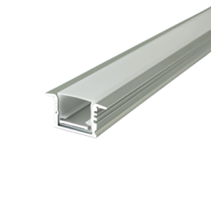 LED įleidžiamas profilis su dangteliu, sidabro sp., 2000x25x13mm