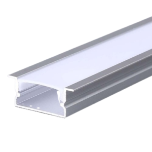 LED įleidžiamas profilis su dangteliu, sidabro sp., 2m