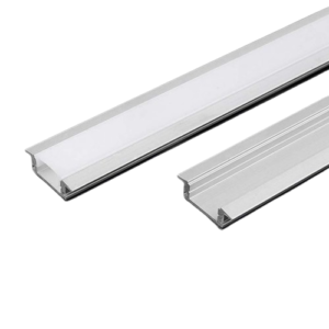 LED įleidžiamas profilis su dangteliu ir montavimo priedais, sidabro sp., 2m