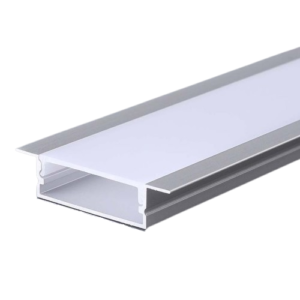 LED įleidžiamas profilis su dangteliu, sidabro sp., 2m