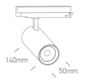 10W LED akcentinis šviestuvas į 3 fazių bėgelius, baltas, 3000/3500/4000K, 65606AT/W/V