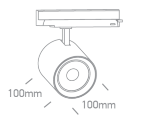 26/30/35W LED akcentinis šviestuvas į 3 fazių bėgelius, baltas, 3000/3500/4000K, 65634DT/W/V