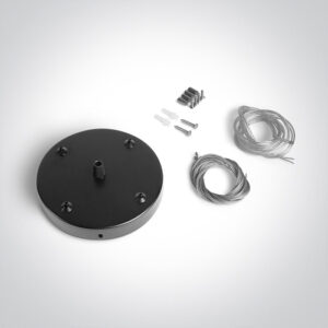 LED šviestuvo pakabinimo rinkinys, juodos sp., 050138B/B