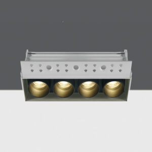 10W keturgubas užglaistomas šviestuvas, juodas, 3000K, 50403ATR/B/W