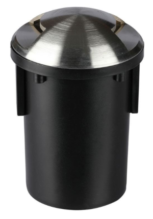 Grindinio šviestuvas MR16 nerūdijančio plieno rėmeliu, juodas/sidabrinis, apvalus su 2 ertmėmis, IP67