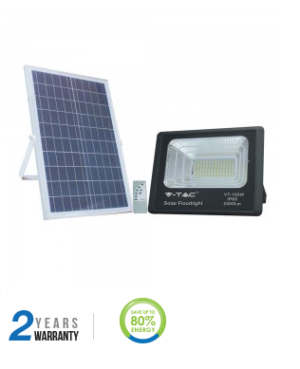 40W LED prožektorius su saulės baterija, juodas, 6000K