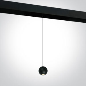 7W pakabinamas šviestuvas į magnetines sistemas, juodas, 3000K