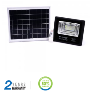 16W LED prožektorius su saulės baterija.