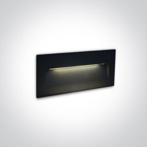 6W LED sieninis įleidžiamas fasado šviestuvas, juodas, 2200/2700/3000/4000K, IP65, 68068B/B/V