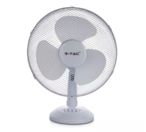 40W stalinis ventiliatorius V-TAC, 48cm, 3 greičių, baltas