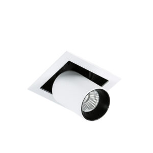 12W LED įleidžiamo montavimo šviestuvas MERCANTA SINGLE, baltos/juodos sp., 4000K