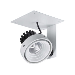 12W LED įleidžiamo montavimo šviestuvas PATRIZIO SINGLE, baltos/juodos sp., 3000K