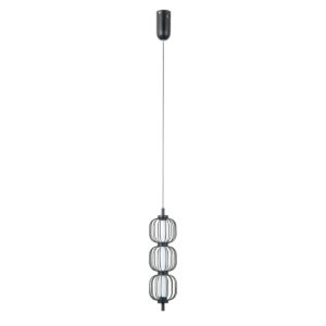12W LED pakabinamas šviestuvas PEDRO, juodas, 3000K