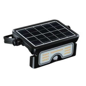 7W LED prožektorius su saulės baterija ir judesio davikliu, juodas, 3000/4000/6000K