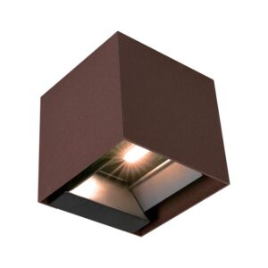 9W LED sieninis įkraunamas šviestuvas su saulės baterija ir judesio davikliu, rudas, 3000/4000/5000K, IP65