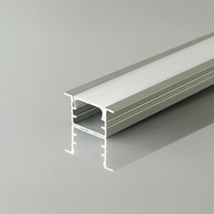 LED įleidžiamas profilis su dangteliu, sidabro sp., 2000x14.8x10mm