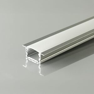 LED įleidžiamas profilis su dangteliu, sidabro sp., 2000x13.2x7mm