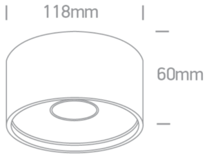 12W LED paviršinis šviestuvas, baltas, 3000/3500/4000K, 12112F/W/V
