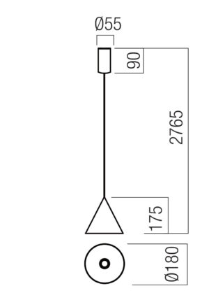 10W LED pakabinamas šviestuvas KONOS, rusvos sp., 3000K, dimeriuojamas, 01-4414