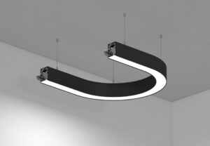 20,3W LED ARION sistemos šviestuvas, juodas, 3000K, DALI